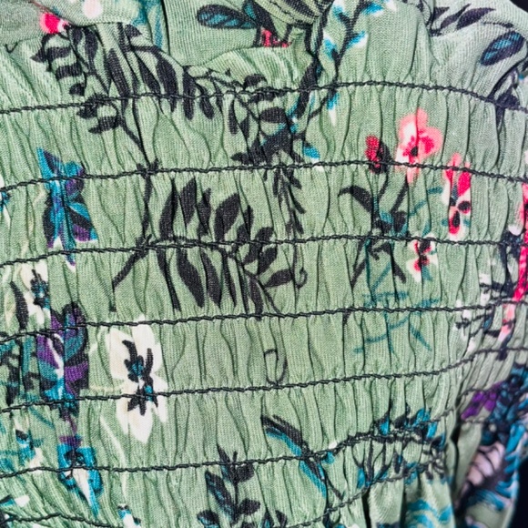 nwt Factories Connection womens Boho print green maxi dress size medium/large - Picture 3 of 5